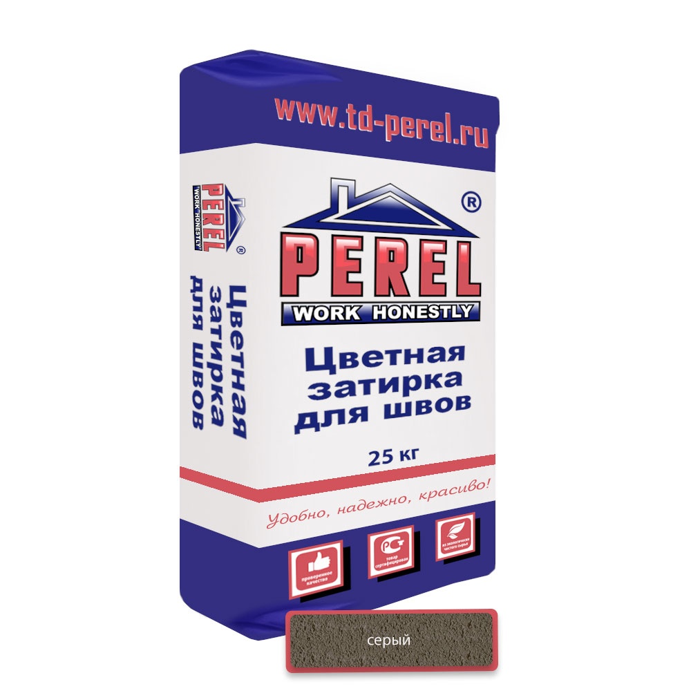 Затирка для швов Perel RL 0410 серая, 25 кг