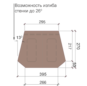 Камень подпорный Меликонполар ПК (01) красный, 395*270*152/167 мм