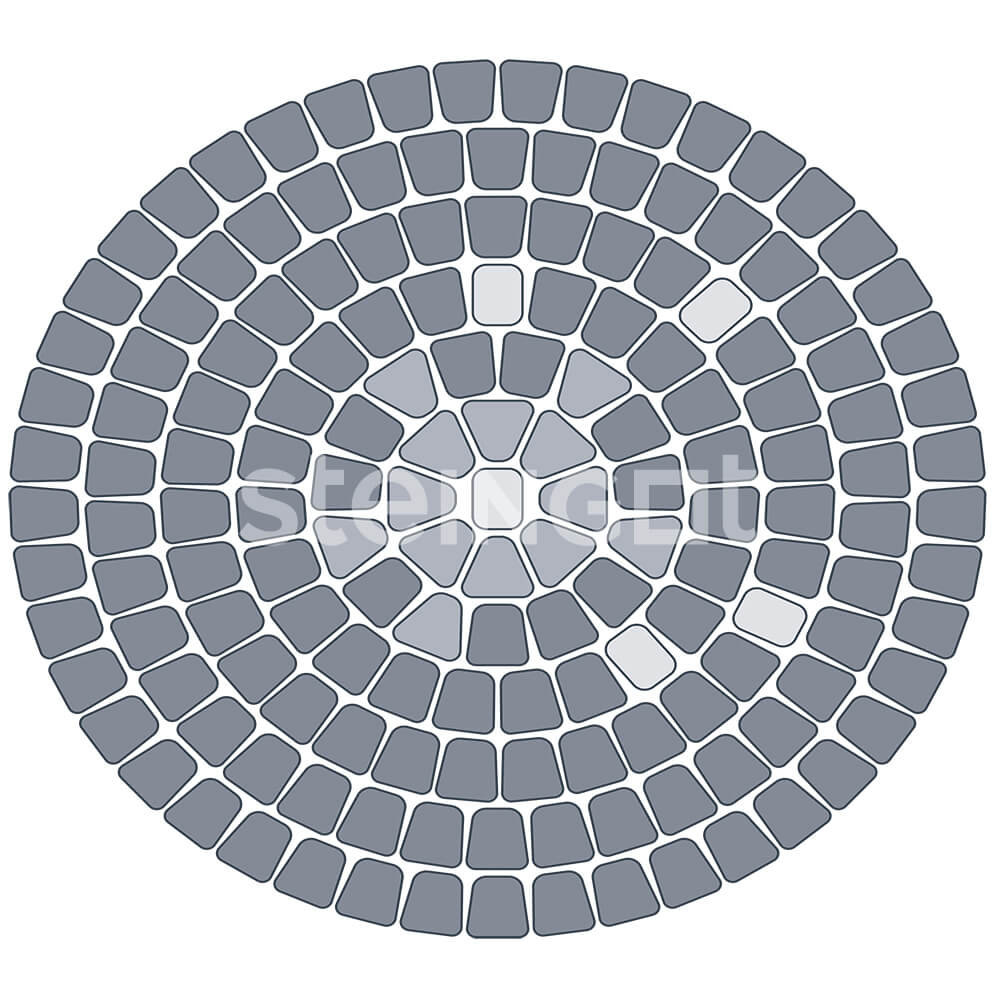 Плитка тротуарная Steingot Классика круговая 60 Темно-коричневая