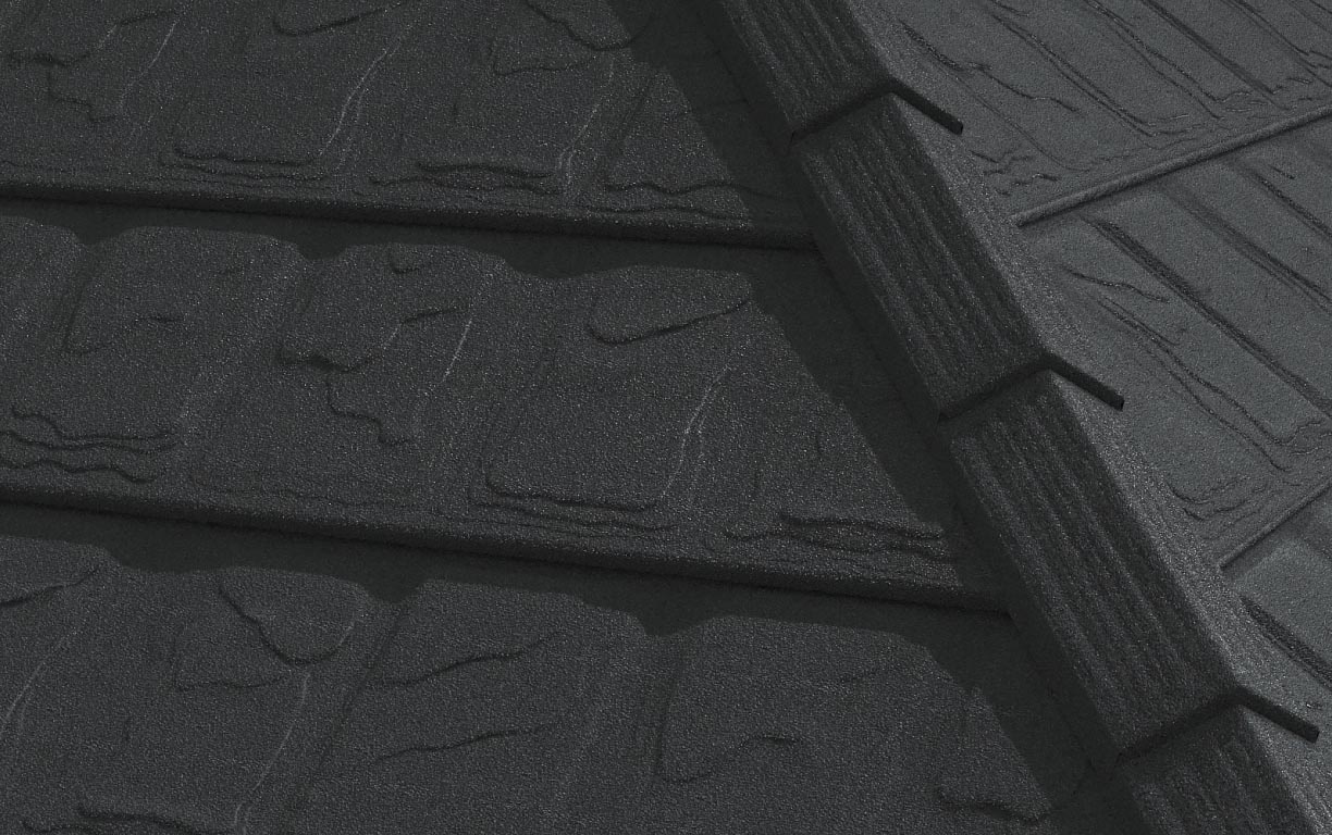 Композитная черепица Gerard Slate Charcoal, 1250*368 мм