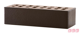 Кирпич клинкерный облицовочный пустотелый ЛСР Рейкьявик черный глянцевый гладкий 0,71НФ, 250*85*65 мм