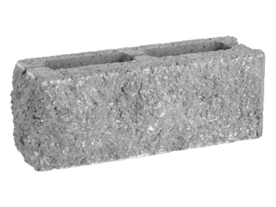 Блок бетонный торцевой облицовочный Меликонполар СКЦ-2Л-9Т серый 380*140*120 мм