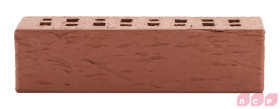 Кирпич клинкерный облицовочный пустотелый ЛСР Эдинбург темно-красный береста 0,71НФ, 250*85*65 мм