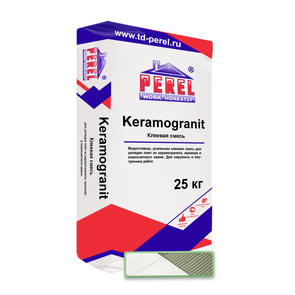 Клеевая смесь Perel Keramogranit  C1T 0322, 25 кг