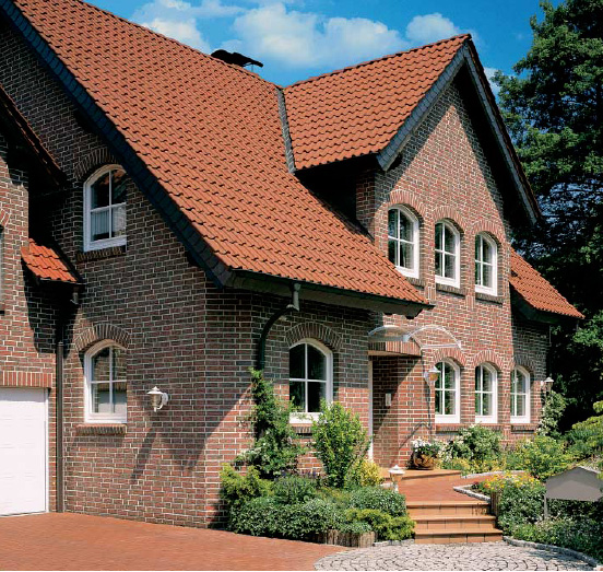 Кирпич клинкерный облицовочный Roben Jever friesisch-bunt Фризланд пёстрый рифлёный с песком, 240*115*52 мм