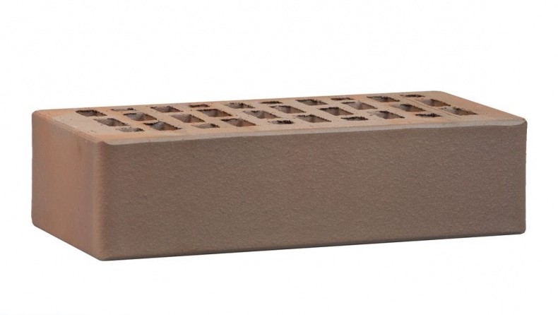 Кирпич керамический облицовочный пустотелый ЛСР Светло-коричневый Флэш гладкий 1НФ, 250*120*65 мм