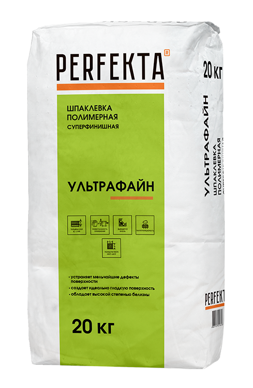 Шпаклевка полимерная суперфинишная Perfekta Ультрафайн, 20 кг