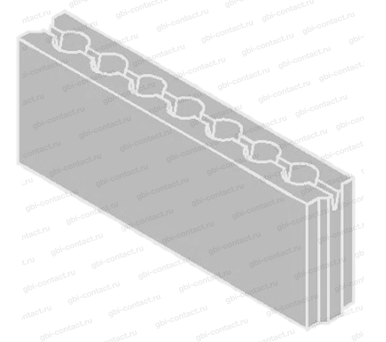 Камень перегородочный пустотелый ЖБИ Контакт 80 ПГ М75, 500*188*80 мм