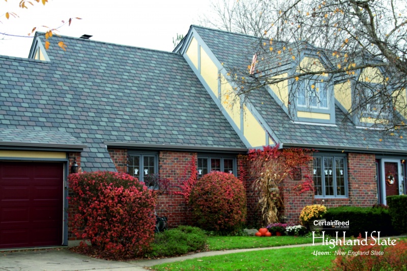 Мягкая кровля CertainTeed Highland Slate (2,98 м2/уп) New England Slate