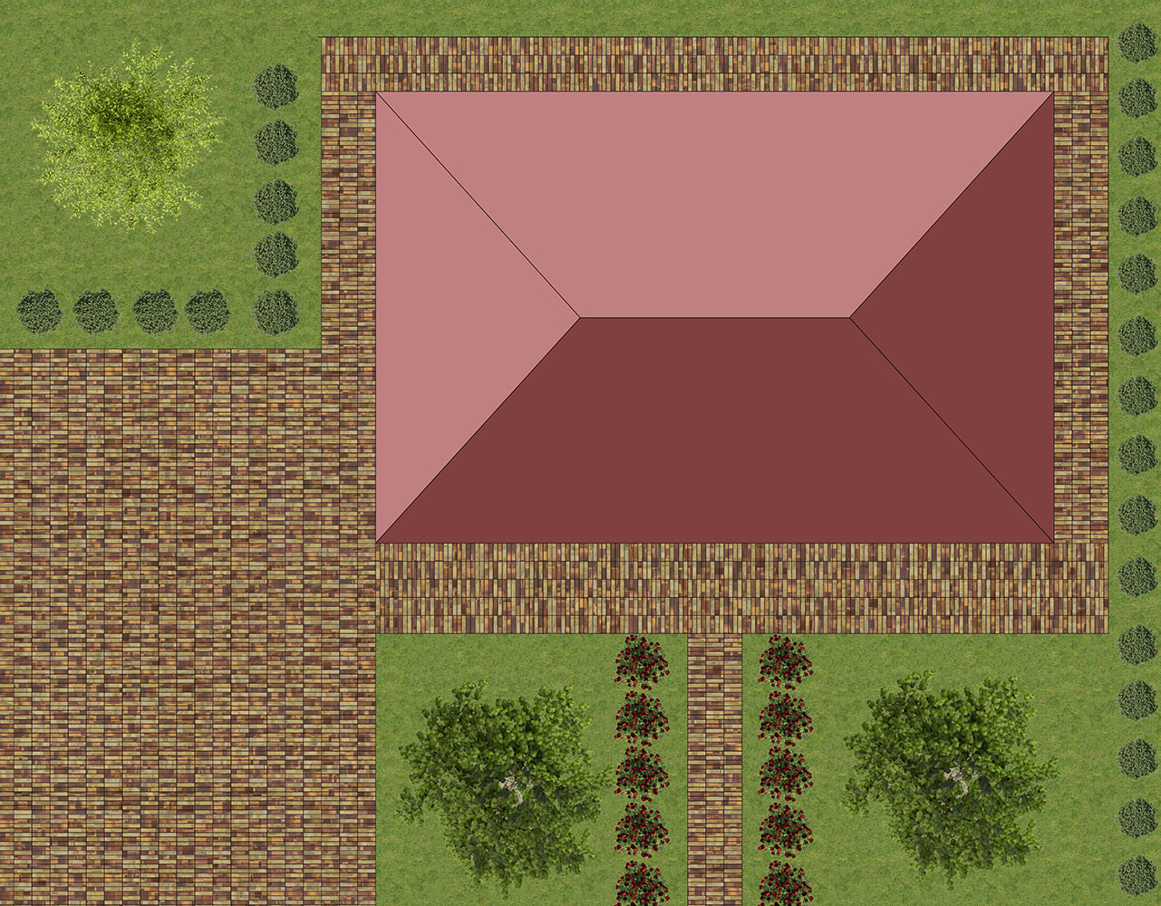 Плитка тротуарная Braer Ригель Color Mix Ночь, h=60 мм