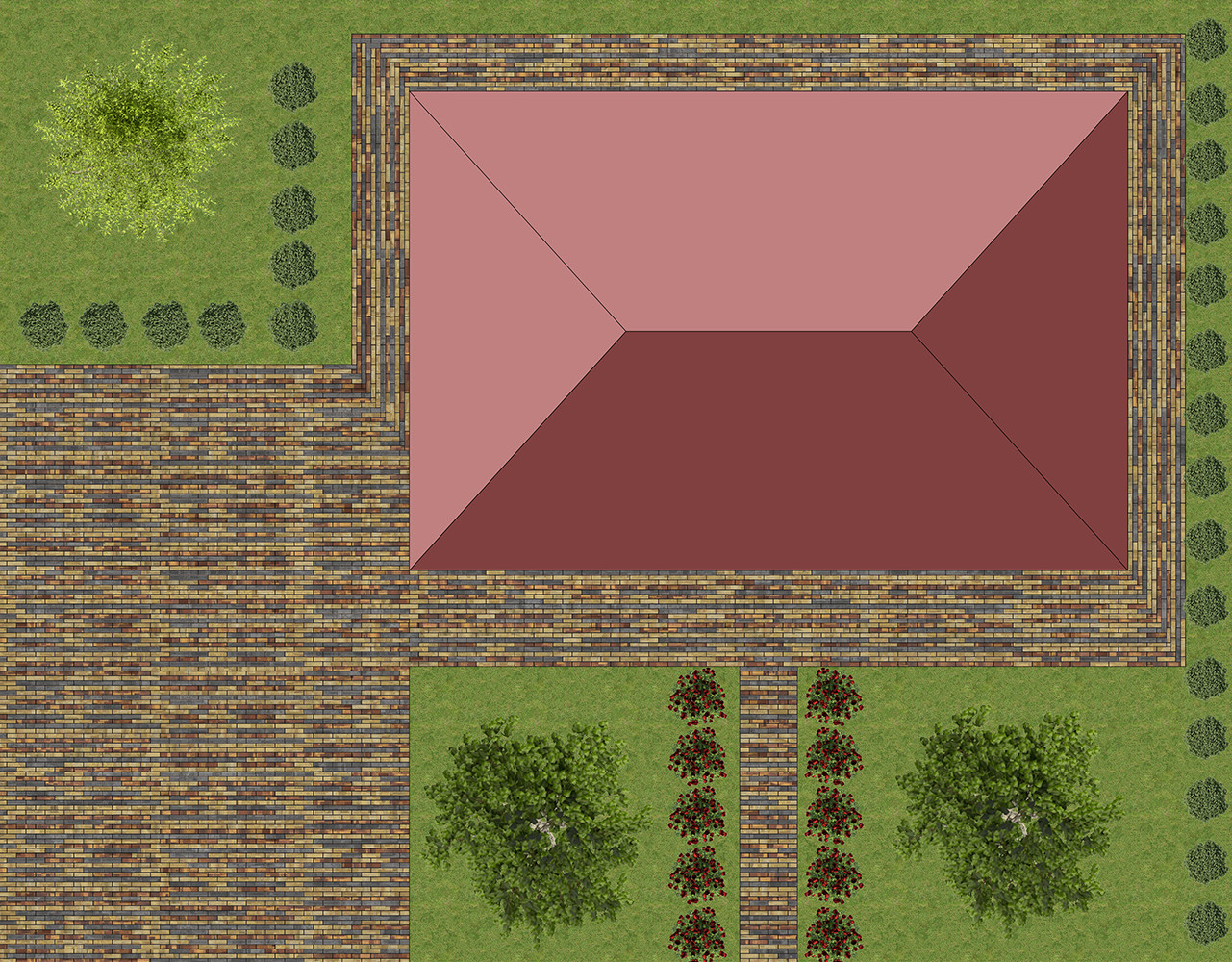 Плитка тротуарная Braer Ригель Color Mix Ночь, h=60 мм