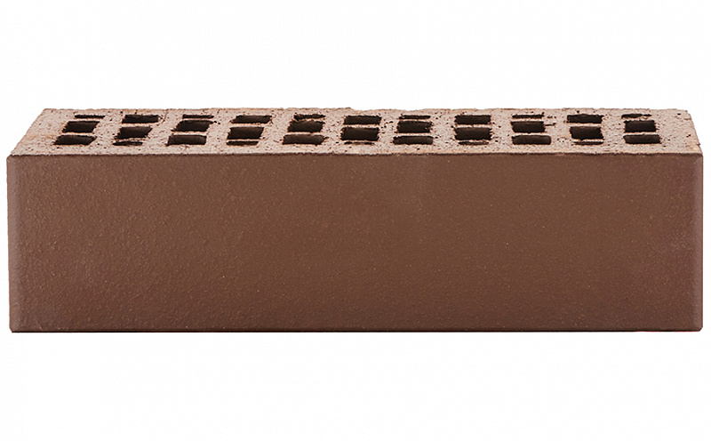 Кирпич керамический облицовочный пустотелый ЛСР Темно-коричневый 1НФ, 250*120*65 мм
