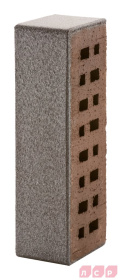Кирпич клинкерный облицовочный пустотелый ЛСР Эльфюс коричневый серебристый ангоб 0,71НФ, 250*85*65 мм