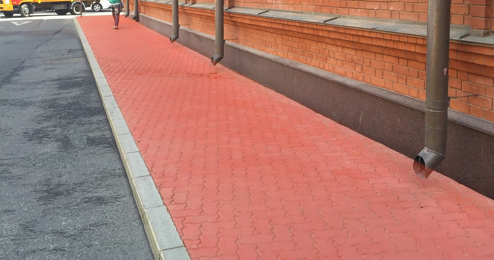 Плитка тротуарная Braer Волна серый, 240*135*70 мм