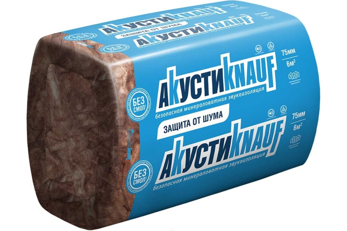 Утеплитель АкустикKNAUF 1230*610*100 мм (0,6  м²)