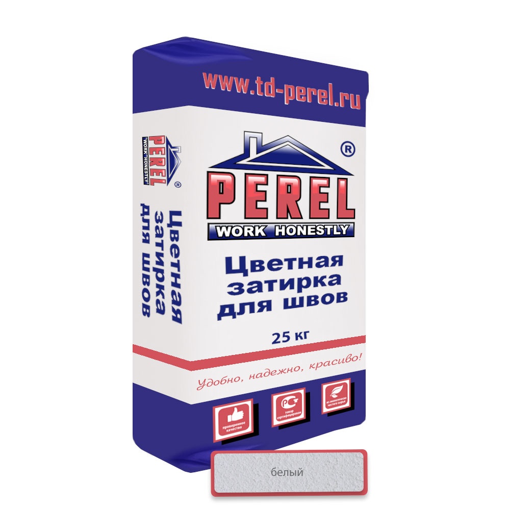 Затирка для швов Perel RL 0405 белая, 25 кг