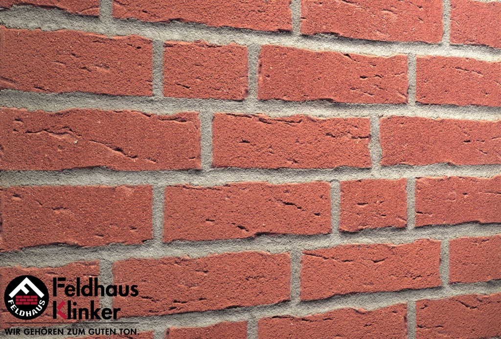 Плитка фасадная клинкерная Feldhaus Klinker R694NF14 sintra carmesi, 240*71*14 мм