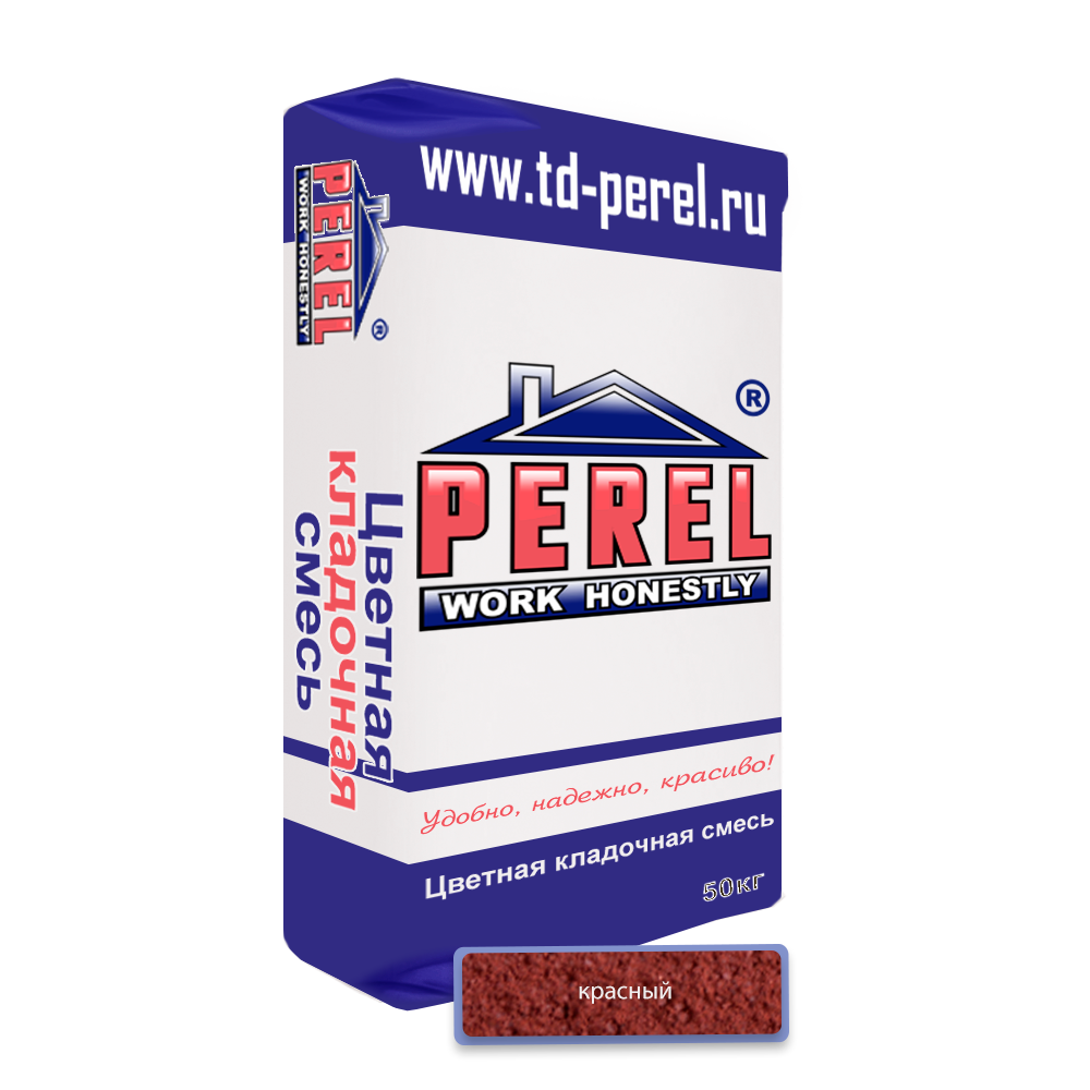 Раствор кладочный цветной Perel NL 0160 красный, 50 кг