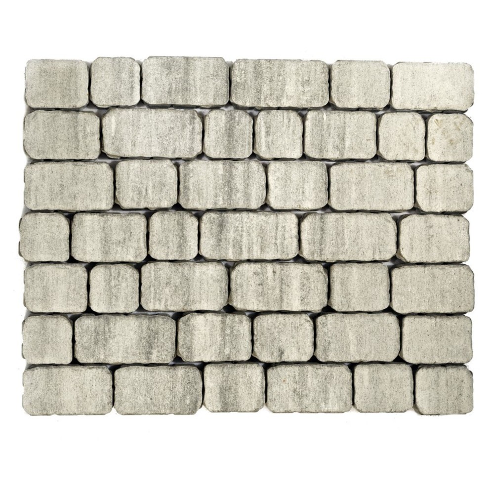 Плитка тротуарная Braer Ривьера Color Mix Туман, h=60 мм