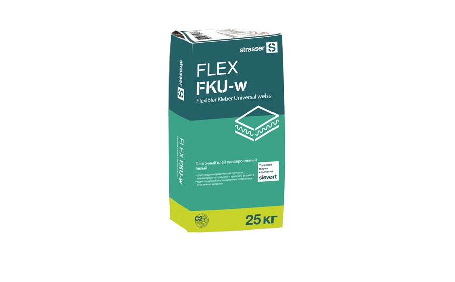 Клей для плитки универсальный strasser FLEX FKU-w, 25 кг