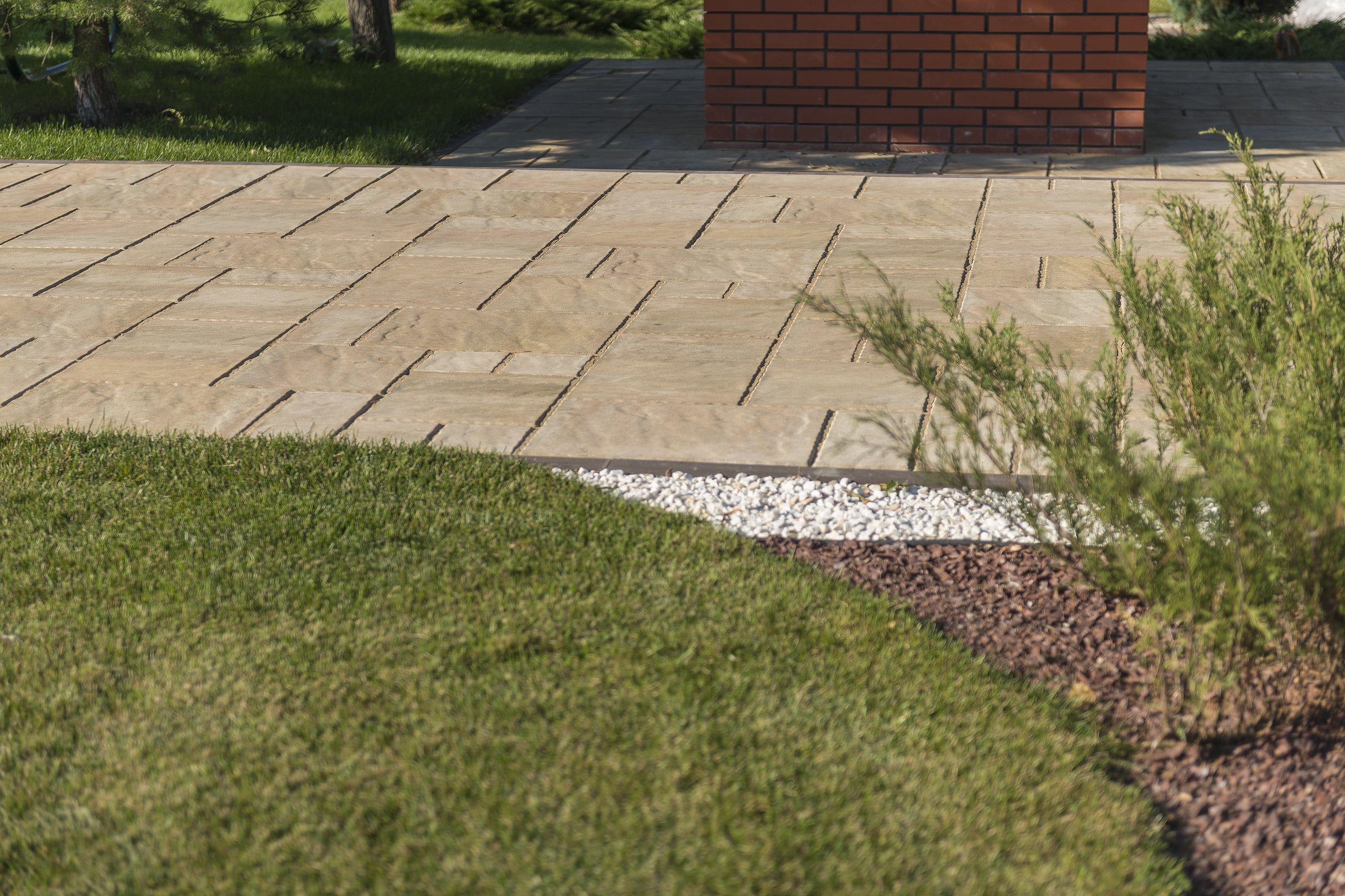 Плитка тротуарная Braer Патио Color Mix Песчаник, h=60 мм