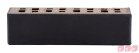Кирпич клинкерный облицовочный пустотелый ЛСР Рейкьявик черный матовый гладкий 0,71НФ, 250*85*65 мм