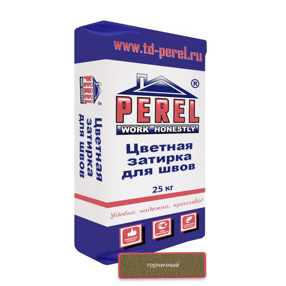 Затирка для швов Perel RL 0436 горчичная, 25 кг