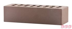 Кирпич клинкерный облицовочный пустотелый ЛСР Брюгге темно-терракотовый флешинг 0,71НФ, 250*85*65 мм