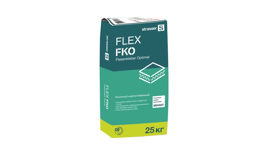 Клей для плитки оптимальный strasser FLEX FKO, 25 кг