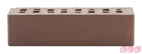 Кирпич клинкерный облицовочный пустотелый ЛСР Мюнхен коричневый гладкий 0,71НФ, 250*85*65 мм