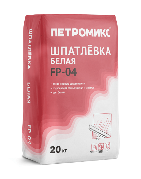 Шпатлевка Петромикс FP-04 белая, 20 кг