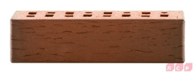 Кирпич клинкерный облицовочный пустотелый ЛСР Ноттингем красный флэшинг береста 0,71НФ, 250*85*65 мм