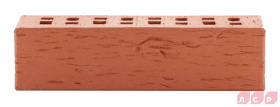 Кирпич клинкерный облицовочный пустотелый ЛСР Лондон красный береста 0,71НФ, 250*85*65 мм