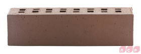 Кирпич клинкерный облицовочный пустотелый ЛСР Антверпен темно-терракотовый флешинг винтаж 0,71НФ, 250*85*65 мм