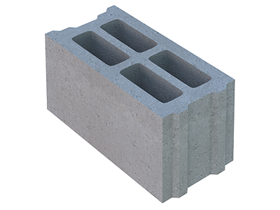 Блок бетонный стеновой рядовой Меликонполар Поларит 190-ПГ (СКЦ-1Р-1ПГ), 390*190*188 мм