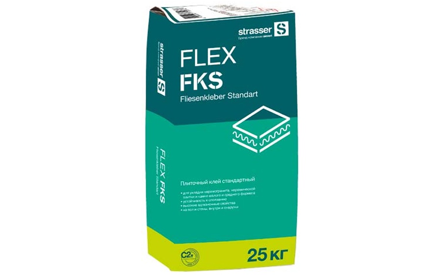 Клей для плитки стандартный strasser FLEX FKS, 25 кг