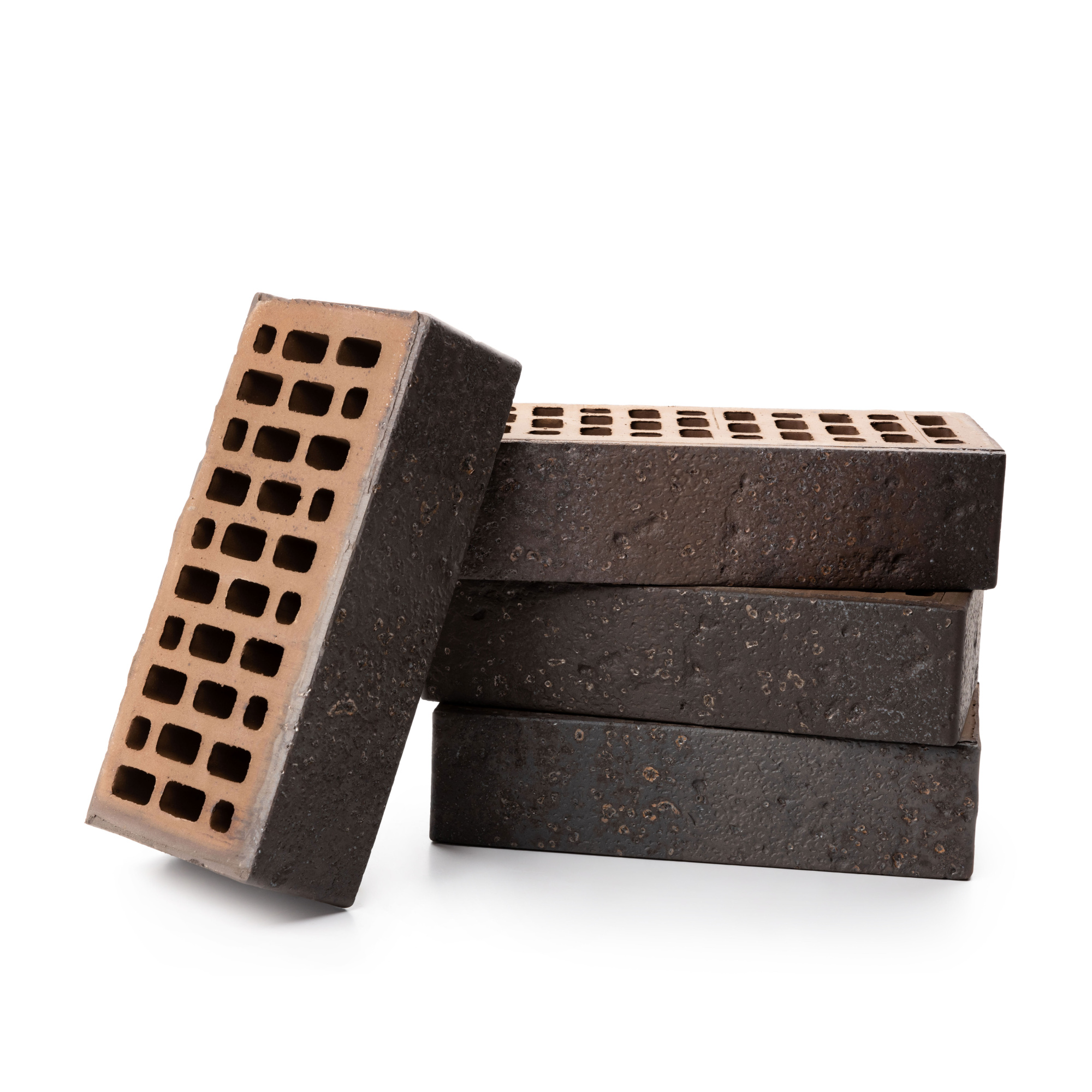 Кирпич керамический лицевой пустотелый Ликолор Тайга Графит магма 1НФ, 250*120*65 мм