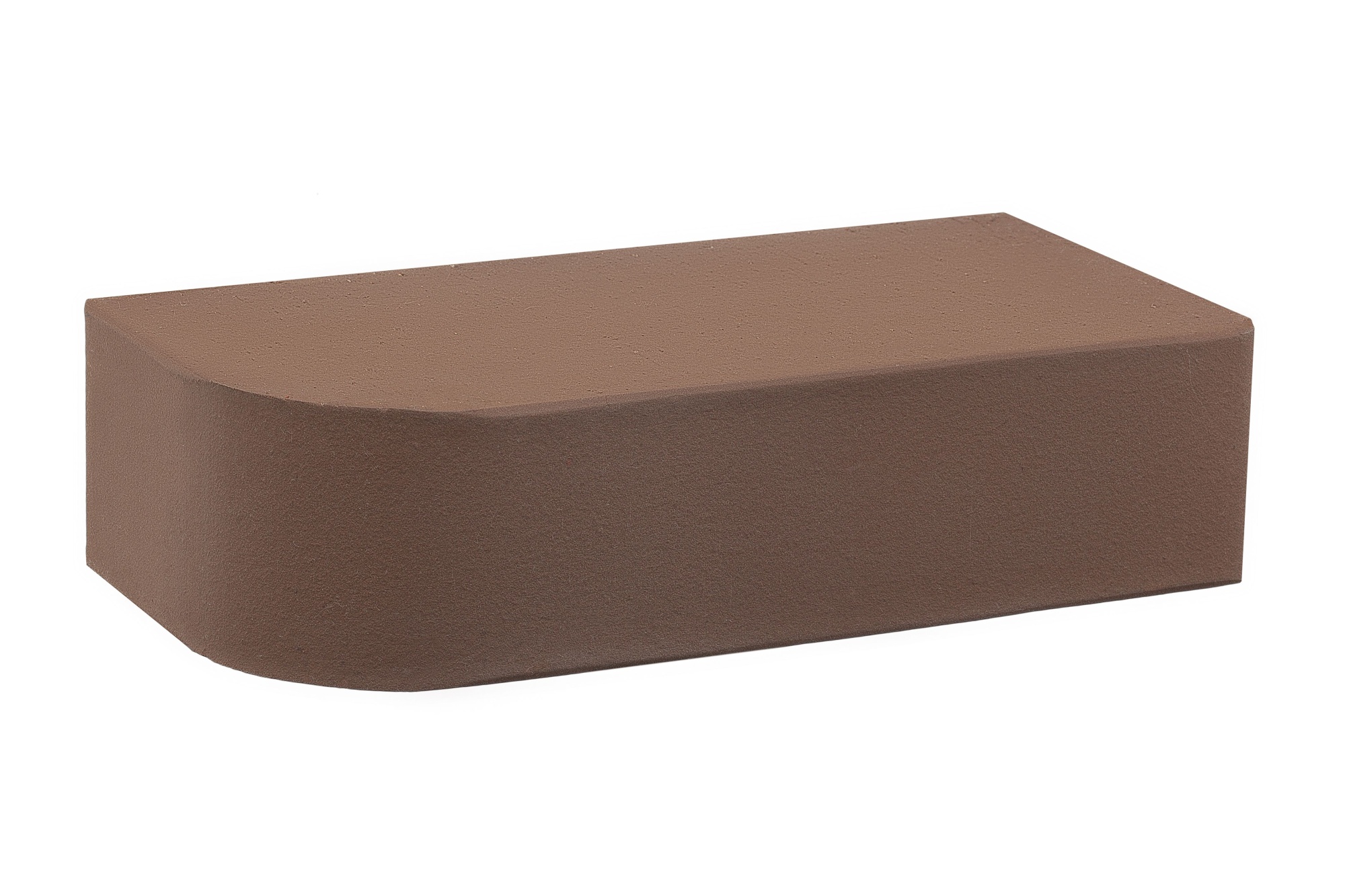 Кирпич керамический облицовочный полнотелый радиусный КС-Керамик Шоколад гладкий 1НФ 250*120*65 мм