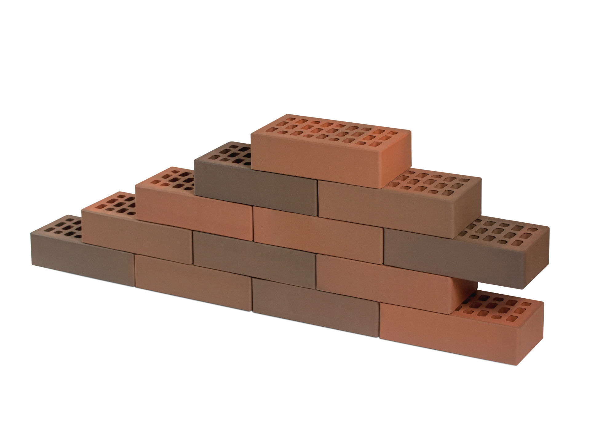 Кирпич керамический лицевой пустотелый ВолгаБрик Нева флеш гладкий 1НФ, 250*120*65мм