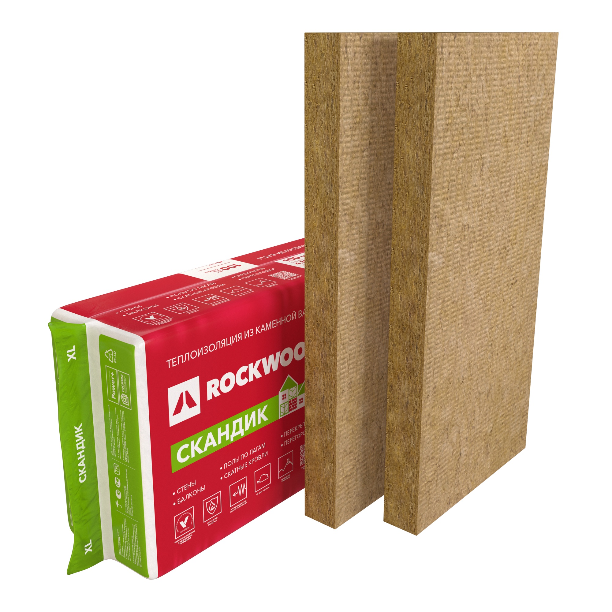 Утеплитель RockWool Лайт Баттс Скандик 1200*600*100 мм (0,432  м²)