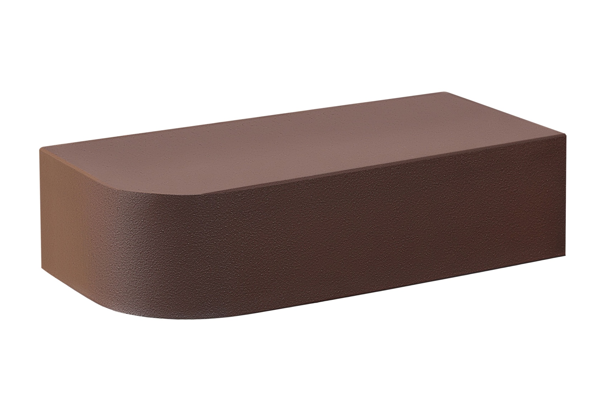 Кирпич керамический облицовочный полнотелый радиусный КС-Керамик Темный шоколад гладкий 1НФ 250*120*65 мм