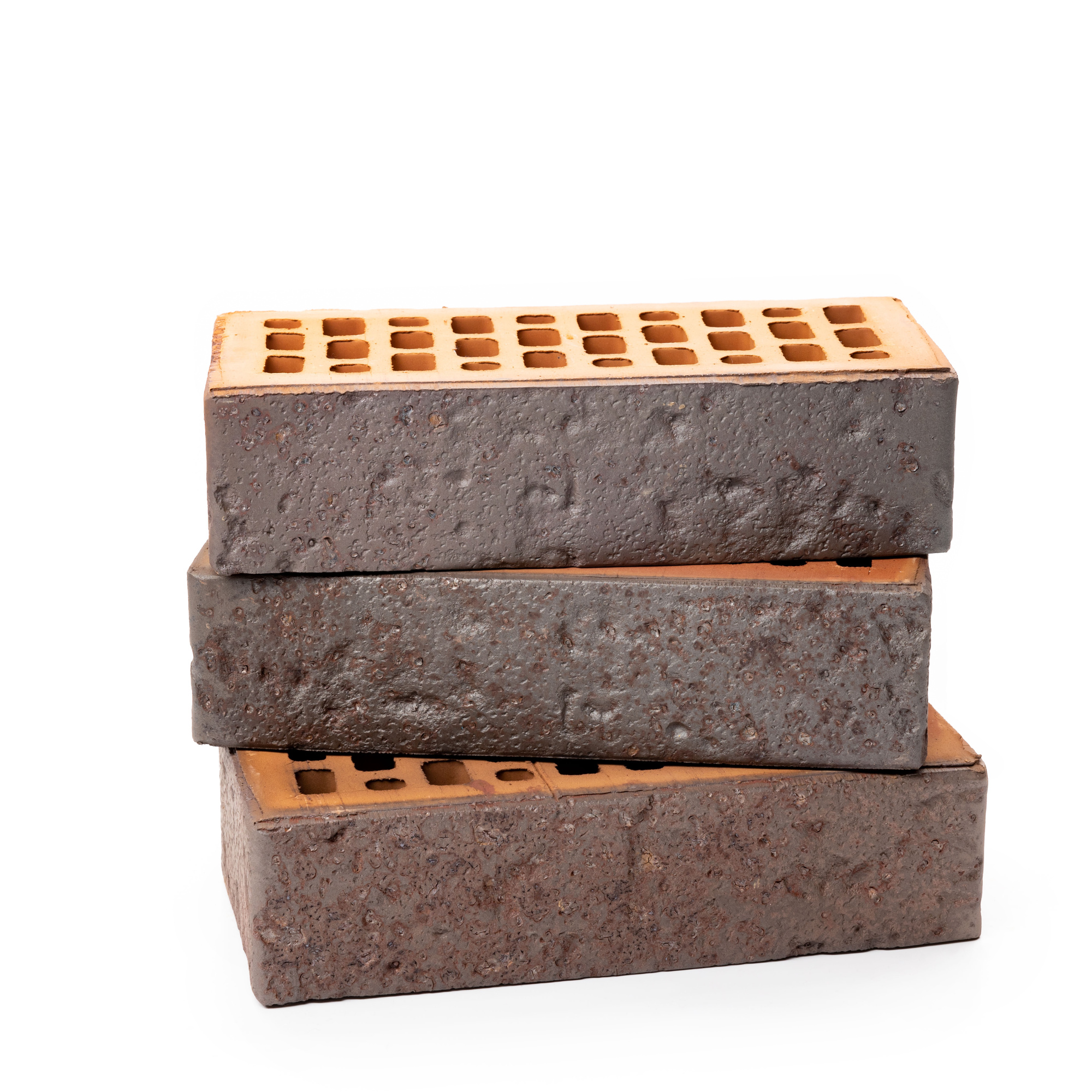 Кирпич керамический лицевой пустотелый Ликолор Тайга Антрацит магма 1НФ, 250*120*65 мм