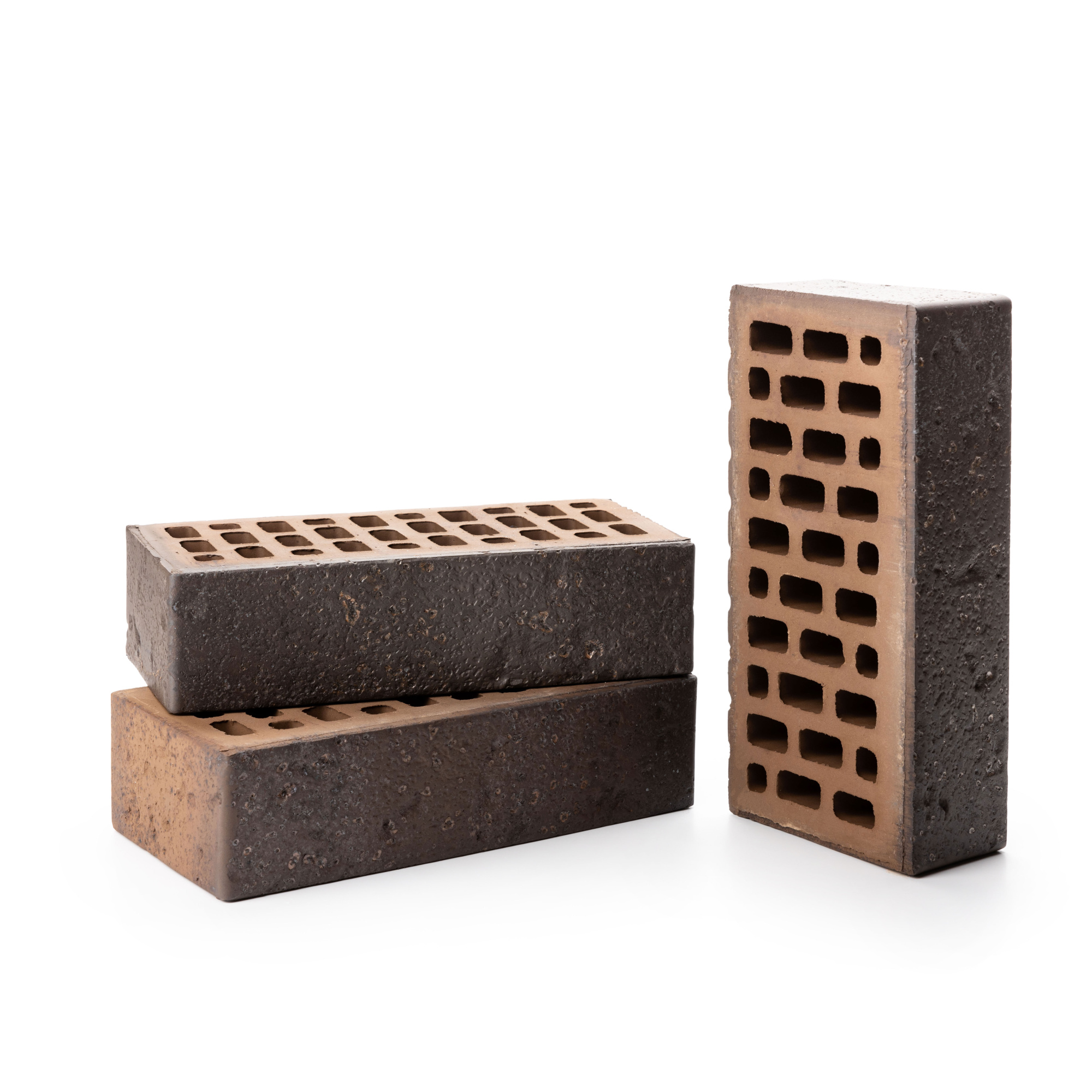 Кирпич керамический лицевой пустотелый Ликолор Тайга Графит магма 1НФ, 250*120*65 мм