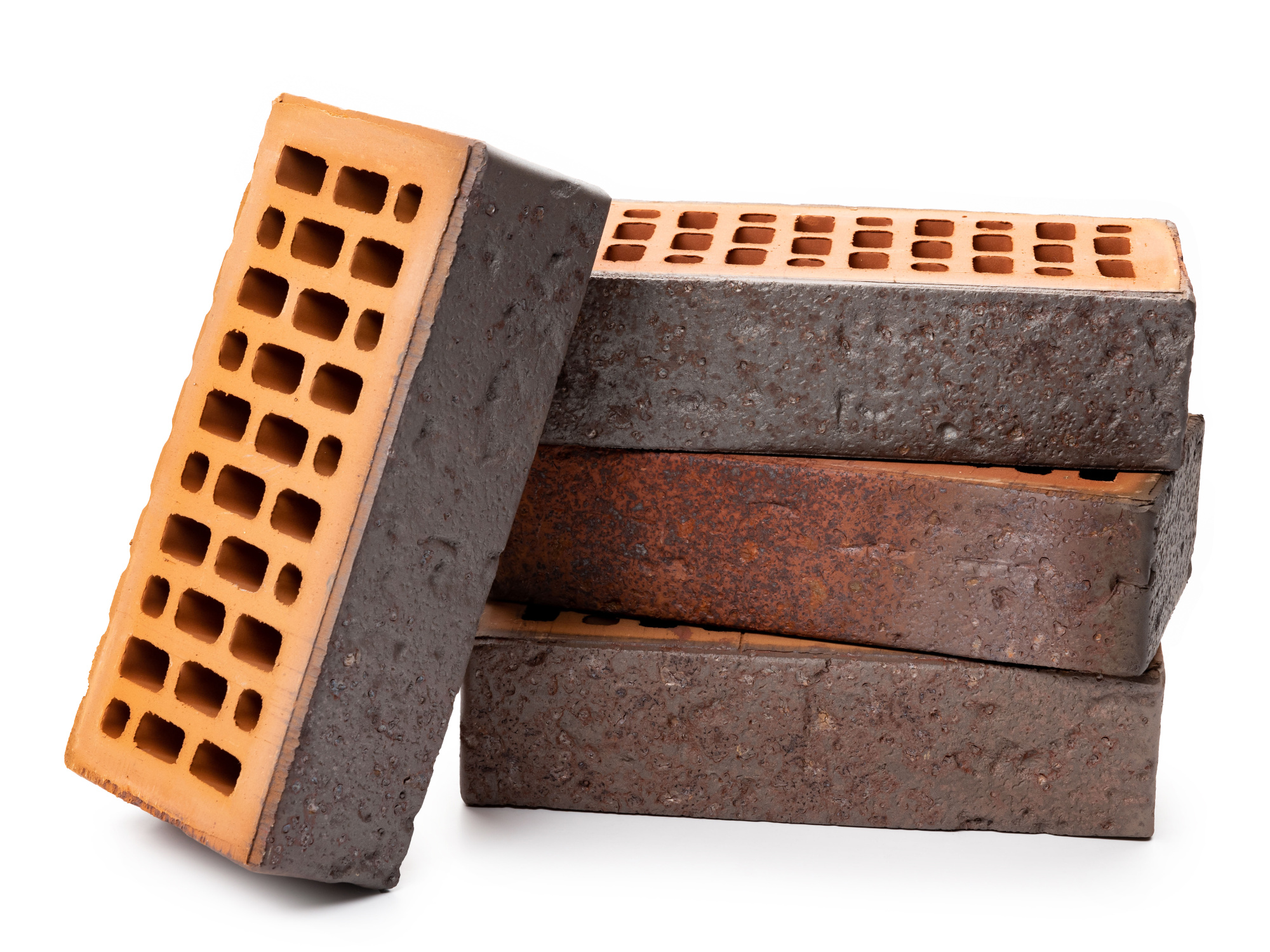 Кирпич керамический лицевой пустотелый Ликолор Тайга Антрацит магма 1НФ, 250*120*65 мм