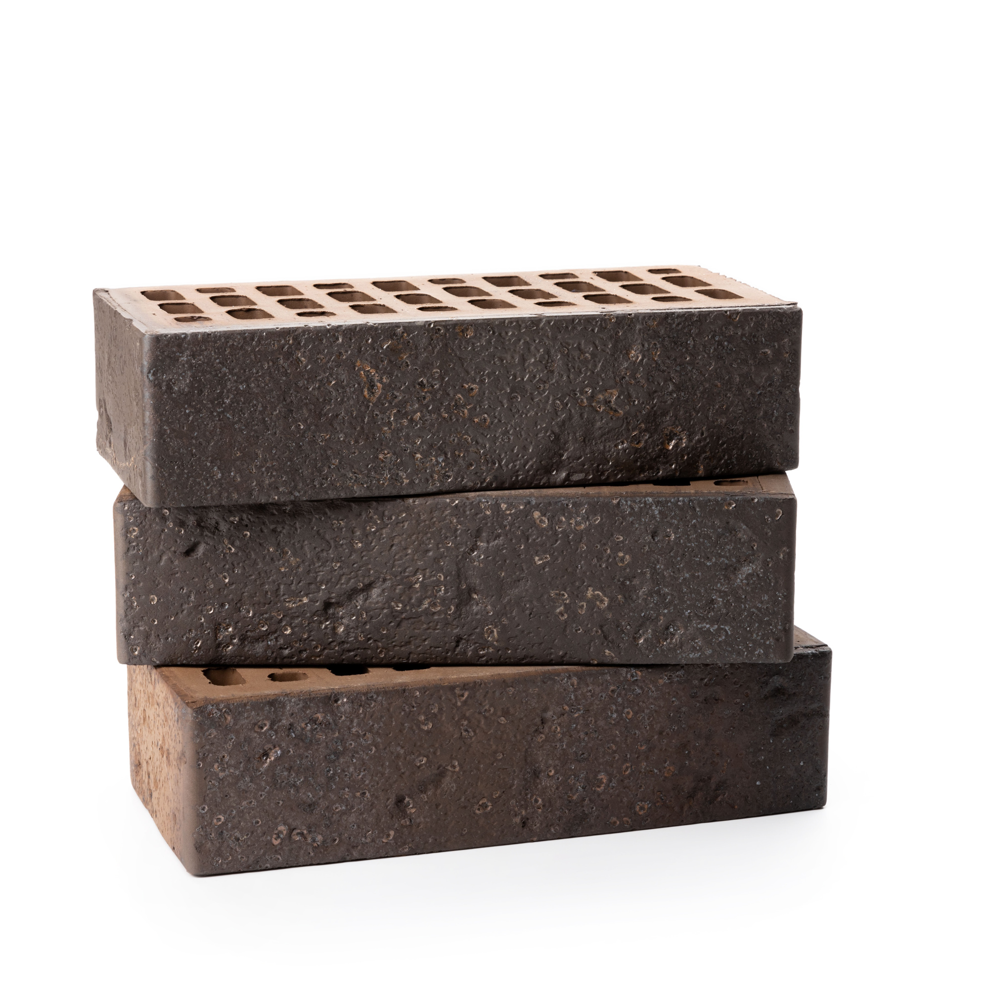 Кирпич керамический лицевой пустотелый Ликолор Тайга Графит магма 1НФ, 250*120*65 мм