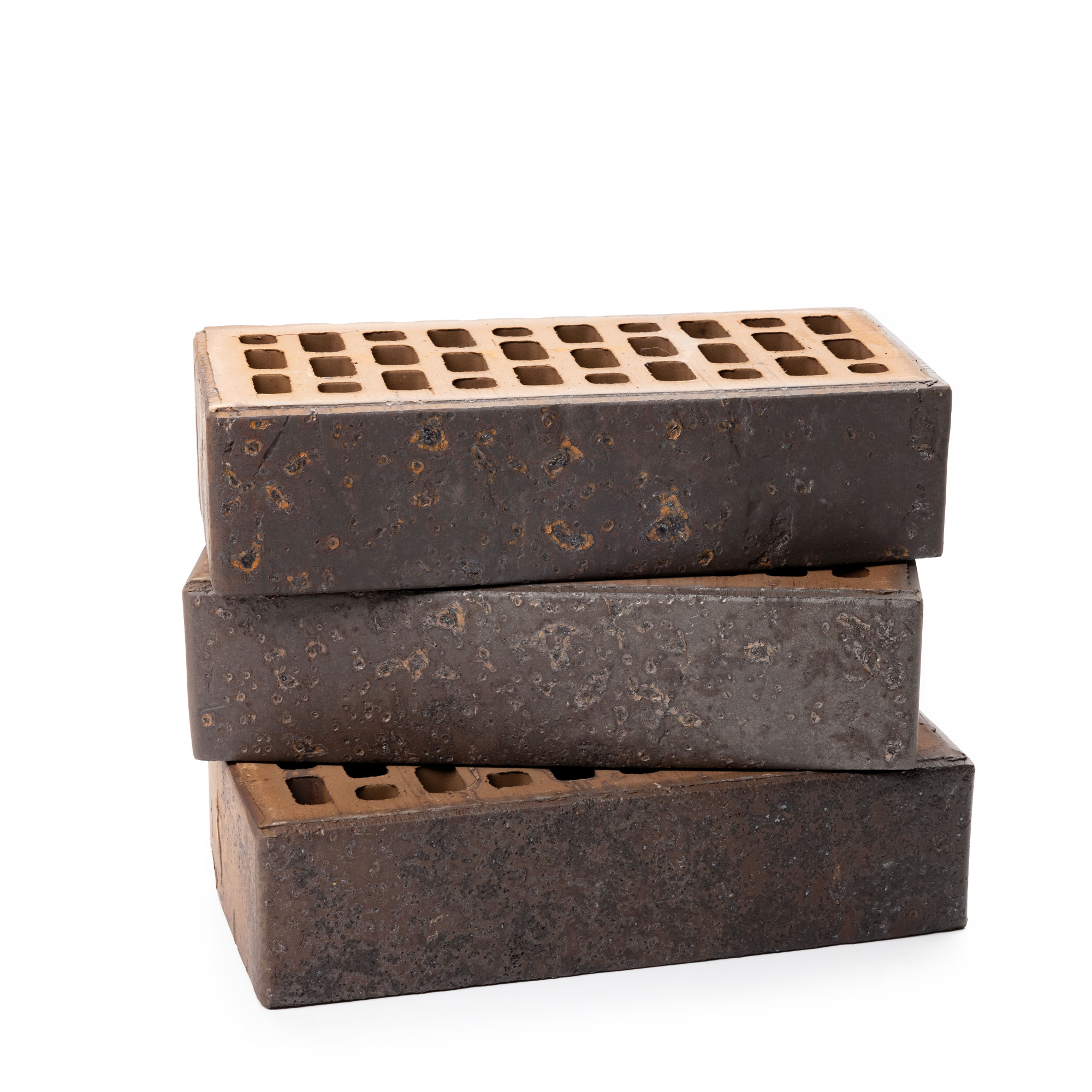 Кирпич керамический лицевой пустотелый Ликолор Тайга Графит лава 1НФ, 250*120*65 мм