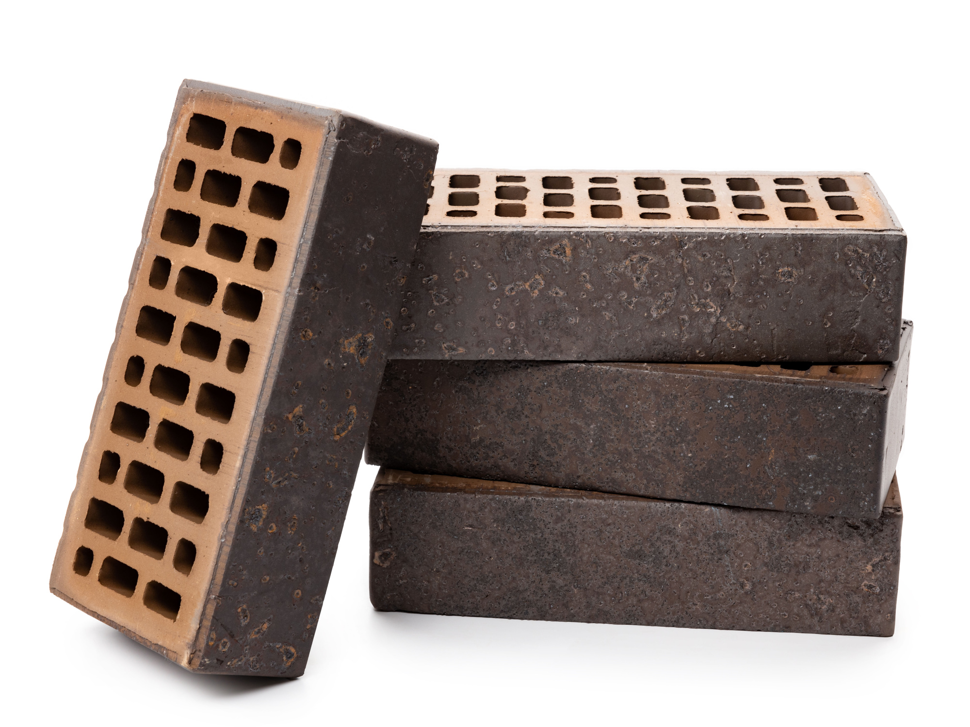 Кирпич керамический лицевой пустотелый Ликолор Тайга Графит лава 1НФ, 250*120*65 мм