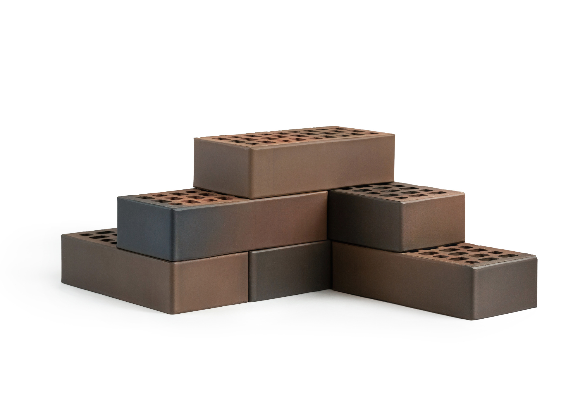 Кирпич керамический лицевой пустотелый ВолгаБрик Амур флеш гладкий 1НФ, 250*120*65мм