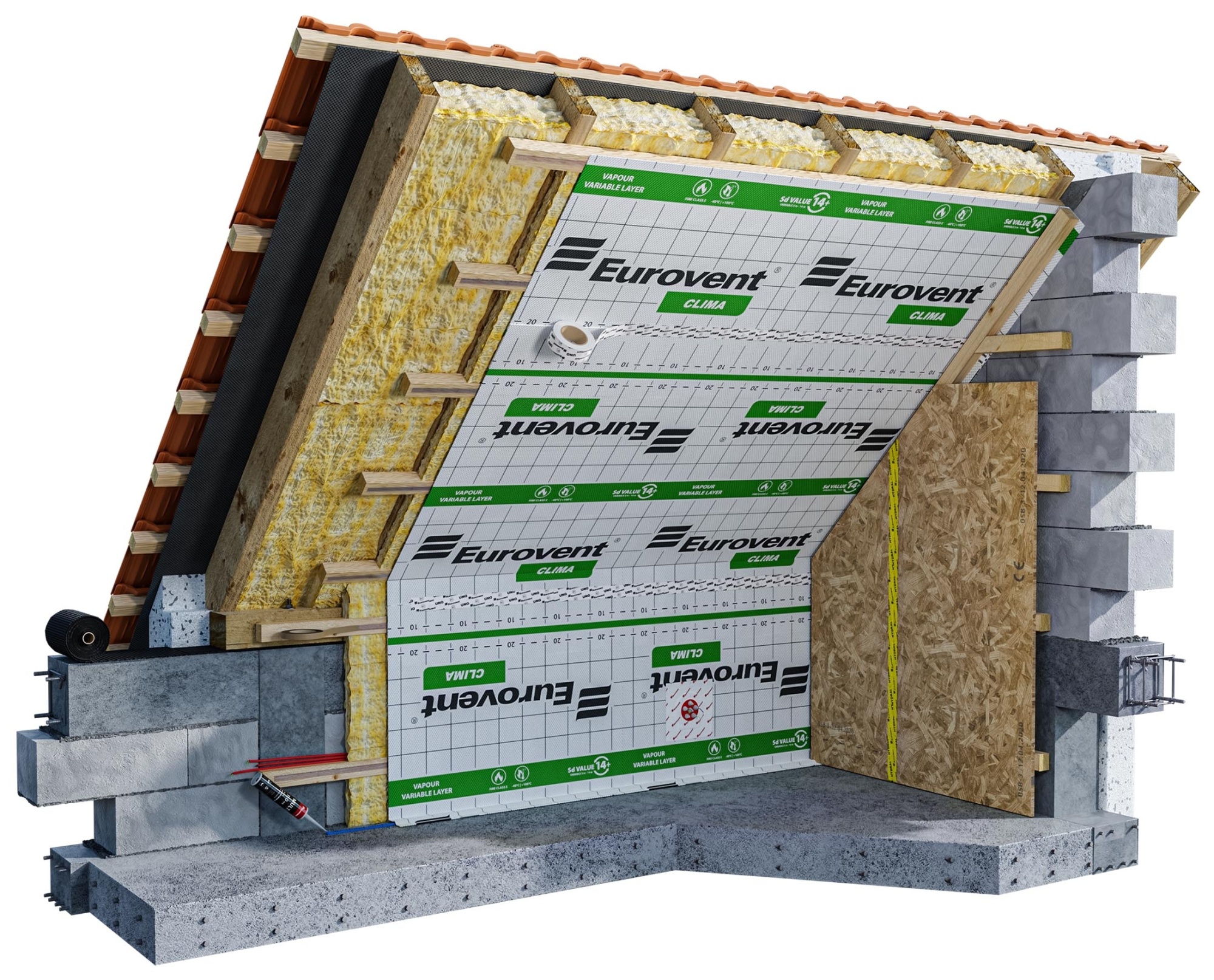 Пленка пароизоляционная Eurovent CLIMA 75 м²