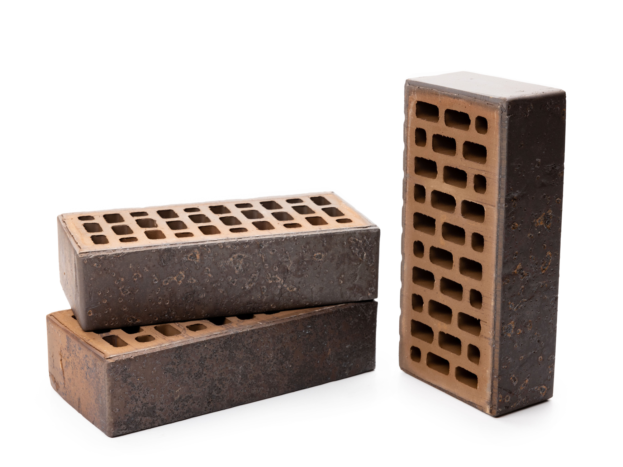 Кирпич керамический лицевой пустотелый Ликолор Тайга Графит лава 1НФ, 250*120*65 мм